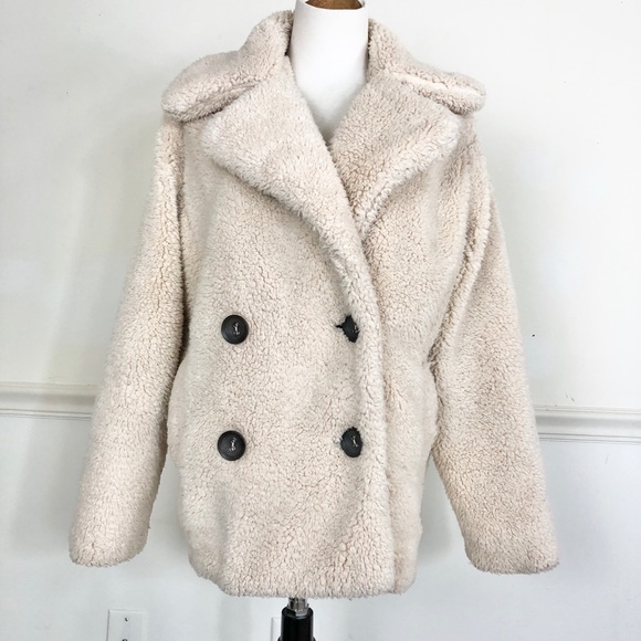 Free People Teddy jacket cream XS faux fur - Picture 4 of 12